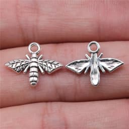 20pcs Charms Bee Tibetan Bronze Silver Color Pendants Antique Jewelry Making DIY Handmade Craft
