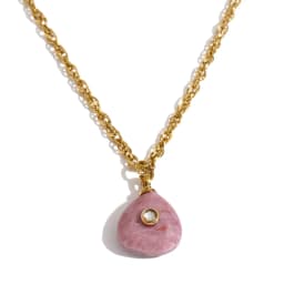 Yhpup New Arrivals Natural Stone Rectangle Triangle Necklace Pendant Exclusive