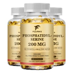 Phosphatidylserine 200mg Capsules, Support Memory Concentration Cognitive Function, Relieve Mental Stress & Nourish Brain Health