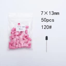 50PCS Green Nail Sanding Caps Bands With Rubber Drill Polishing Nail Art Rotating Remove Burrs Manicure Pedicure Accessory Tool