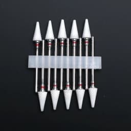 10pcs Ceramic Nail Drill Bits Set Milling Cutter for Electric Manicure Bit Flame Corn Files Pedicure Machine Polish Accesoires