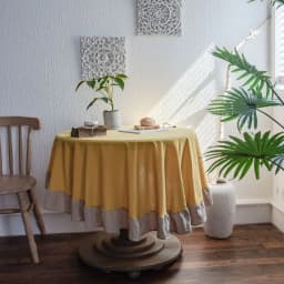 100% Cotton Round Table Cloth Washable Vintage Ruffle Tablecloth For Wedding Party Dining Banquet Decor Living Room Table Cloth