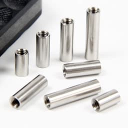 2pcs Stainless Steel Threaded Sleeves Screw Rob Tube 5mm Diameter with M4 Internal Thread Spare Part