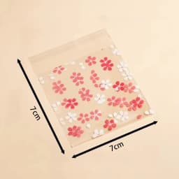 50-100pcs Flower Printed Opp Transparent Resealable Poly Bags Self Adhesive Plastics Bags For DIY Gifts Jewelly Making Seal Bags