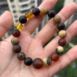 Original Amber Bracelets for Unisex New Genuine Irregular Beads Natural Black Medical Green Healing Jewelry Factory Unique Gift