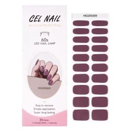16/20/22Tips Semi-Cured Gel Nail Patch Adhesive Sliders Long Lasting Full Gel Nail Stickers DIY Manicure Harden In UV Lamp Need