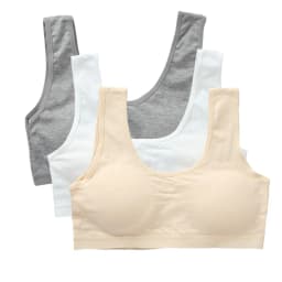 3PCS Kids Cotton Sports Training Bra Solid Color Young Children Underwears Teenage Girls Crop Tops Development Student Vest Bras