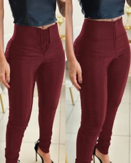 Women's Pants 2024 Spring Fashion Hook Front Liquid Gloss Sauna Sweat Pu Leather High Waist Casual Skinny Daily Long Leggings