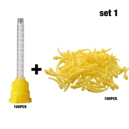 50/100PCS Dental Mixing Tips 1:1 Dental Silicone Tips Printing Gun Mixing Tips Dental Materials Dental Supplies Mixing Tube