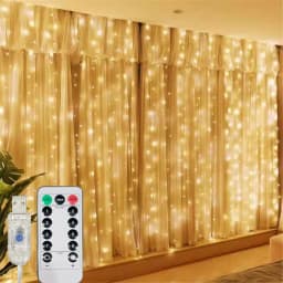 USB Remote LED Curtain Lights 8 Modes for Wedding Garden Party Bedroom Wall Window Home Decor Eid Decor LED Garland Lamp
