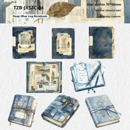 JIANWU Vintage Notebook Pattern Landscape Material Collage Scrapbooking Sticker Creative DIY Journal Stationery