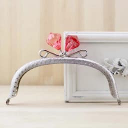 12.5CM arc Crystal diamond stone Candy bead Coins purse frame silver Kiss Clasp Metal-opening Bag accessories 10pcs