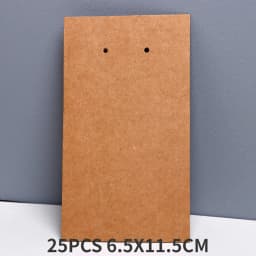 25PCS 6.5X11.5CM White Black Stud Earrings Cardboard Blank Vertical Cards For Jewelry Making DIY Display Packages Wholesale
