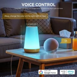 Tuya Smart APP WIFI Table Lamp Ambient Bedside Lamp Remotely Controlled Bedside Lamp Night Light with Multiple Lighting Modes