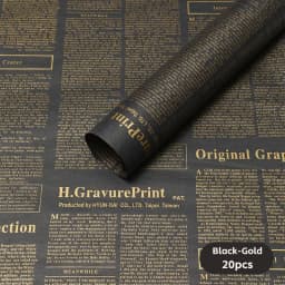 20 Sheets Vintage English Newspaper Thin Gift Wrap Paper - Floral Bouquet Wrapping Paper, Craft & Artwork Packaging Liner