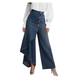 Y2KPants Spring Summer Fashion Long Solid Color Casual Buckle Loose Wide Leg Pants Women Trousers Faux Denim