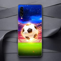 Football Silicone Case For Samsung Galaxy A57 A56 A55 A36 A35 A37 A26 A17 A07 A50 A50s A70 A80 A7 A9 2018 Cover Fire Soccer Ball