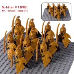 MOC Medieval Dwarf Warrior Elves Knights LOTR Figures Building Blocks Accessories Armor Shield LOTR DIY Toys for Children Gift