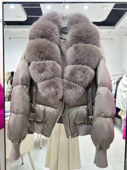 OFTBUY Winter Removable Real Fox Fur Collar Luxury Women Duck Down Jacket Glossy Short Puffer Coat Zipper Warm Fashion Outerwear
