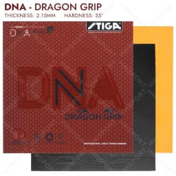 STIGA DNA Dragon Grip Table Tennis Rubber Made In Germany Sticky Ping Pong Rubber Sheet with Pre-tuned Cake Sponge