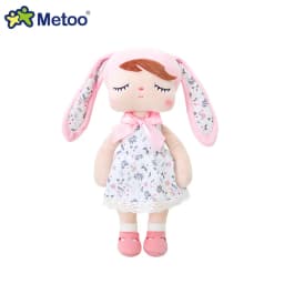 34cm Metoo Angela Dolls Soft Plush Stuffed Toy Closed Eyes Rabbit Doll Comforting Sleep Companion Bed Decor for 0-12 Years Kids