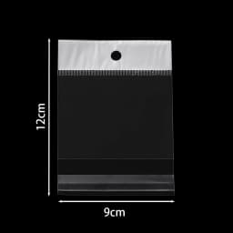 100pcs/lot Self-adhesive OPP Packaging Bags Transparent Small Jewelry Gift Packing Self Adhesive Candy Packaging Hanging Bag
