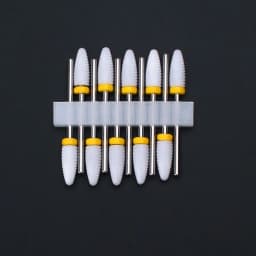 10pcs Ceramic Nail Drill Bits Set Milling Cutter for Electric Manicure Bit Flame Corn Files Pedicure Machine Polish Accesoires