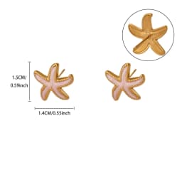 Vintage Summer Starfish Stainless Steel Stud Earrings For Women Simple Star Shell Earrings Stud Ocean Party Jewelry Gift 2025