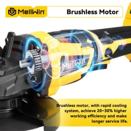 MELLWIN 125MM M14 Brushless Electric Angle Grinder Cordless Wood Metal Polisher Home DIY Power Tool For Makita 18V Battery Pin