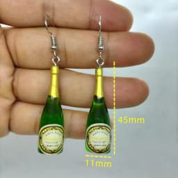 Yungqi Fashion Resin Beer Bottle Earring Creative Simulation of Mineral Bottles Earrings Cute Handmade Earrings Womens Jewelry