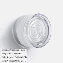 IWHD Glass Lampshade LED Wall Lamp Sconce 4 Colors Beside Bedroom Living Room Bathroom Mirror Stair Light Wandlamp Applique