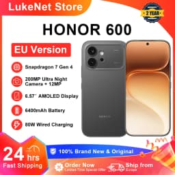 HONOR 600 5G Smartphone EU Version 200MP AI Ultra Night Camera 6400mAh Snapdragon 7 Gen4 AI Button 6.57"AMOLED 80W Supercharge