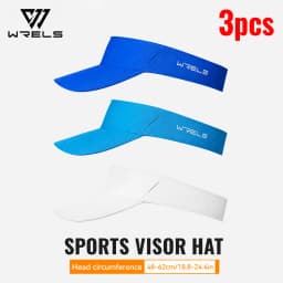 WRELS 1/2/3pcs Summer Sun Protection Empty Top Hat Breathable Sweat Absorbing Sun Visor Caps Outdoor Sport Running Tennis Caps