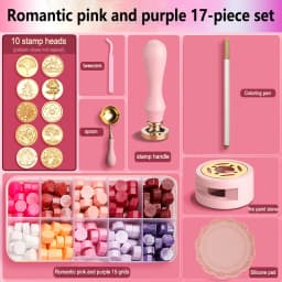 Wax Seal Stamp Set Kit Sealing Wax Storage Box Seal Furnace Craft Supplies For Wax Seal Christmas Wedding Invitation Decoration
