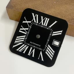 NH35 27mm Santos Square Dial Customizable Logo White/Black/Blue/Green/Brown No Luminous Fit NH35 NH36 NH38 Movement