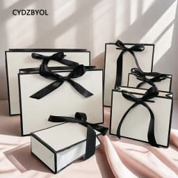 CYDZBYOL 10 Pcs Custom Logo Packaging For Small Businesses Valentines Day Gift Luxury Bag Wedding Birthday Packge Bag Custom