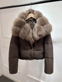 2026 Luxury Winter 90% White Duck Down Wool Blends Jacket Women Real Natural Huge Fox Fur Thickened Warm Puffer Wool Down Coat