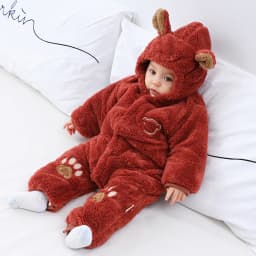 Winter Baby Romper With Ears Thicken Cotton Newborn Bodysuit Hooded Baby Girl Clothes Cartoon Boys Jumpsuit 0-24 Months
