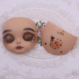 ICY DBS Blyth 1/6 Hand Painted Makeup Panel White and tan skin frosted Skin with Screws and Cute String DIY Toy SD