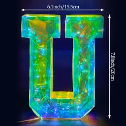 Multicolor Letters LED Night Light Numbers Dual‑Power Light‑Up Battery USB Operated Portable Indoor Decor for Party Wedding Home