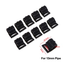 【YY26】10Pcs Outdoor Camping Tent Snap Clip Hooks Black Plastic Lanyard Hooks in 9–25mm Sizes for Awning & Caravan