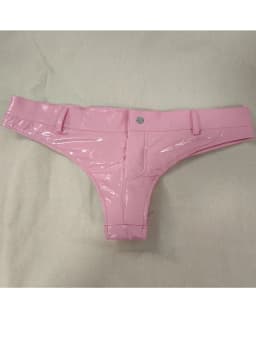 S-3XL Double Sided PU Leather Shorts Wet Look PVC Short Hot Pants Low Waist Sexy Micro Mini Bermudas Trunks Clubwear Streetwear