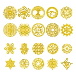 7 Chakra Copper Energy Tower Orgonite Stickers Flower Life Tree Pyramid Epoxy Resin Fillings Material Jewelry Making DIY Crafts
