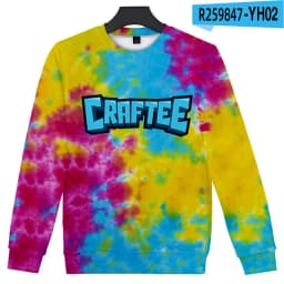4 To 14 Years Kids Hoodies Craftee Face 3D Printed Hoodie Sweatshirt Boys Girls Anime Cartoon Brand Jacket Coat Children Clothes