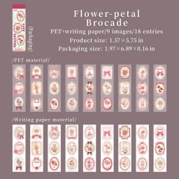 Journal GO 18pcs Lace Chiffon Stickers Vintage Scrapbooking Decorative Decals Planner Card Craft Making Retro Materials