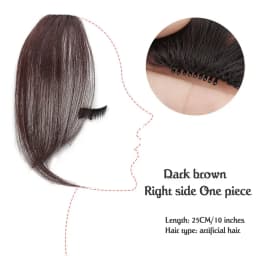 Invisible Synthetic Side Bangs Clip In Extension 2Pcs/Set Middle Part Bangs With Easy BB Clip-In Side Fringe Fits All Hair Types