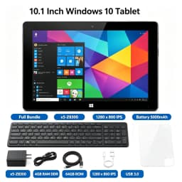New Sales 64 Bit 10.1 Inch Tablet PC 4GB RAM 64GB ROM Windows 10 with Keyboard AR40 HDMI-Compatible 1920*1200 WIFI