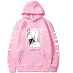 Harajuku Anime Darling In The Franxx Zero Two Graphic Print Hooded Men Women Hoodies Casual Sweatshirt Female Trendy Pullover