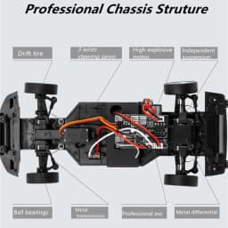 2.4GHz LD RC LD1899 1/18 RC Drifting Car With Gyroscope On-Road Alloy Body Shell Racing Cars Radio Control Children Toy Gift