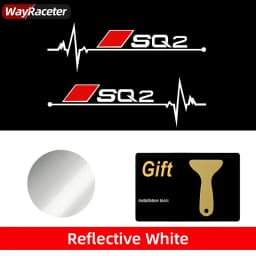 2 Pcs Car Window Sticker Graphics Body Reflective Vinyl Decal For Audi A1 A2 A3 A4 A5 A6 A7 A8 Q2 Q3 Q4 Q5 Q6 Q7 Q8 TT SQ2 S6